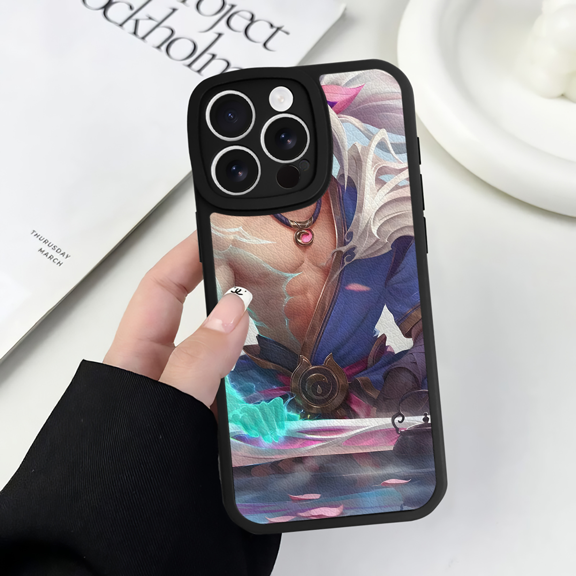 （画像用） リーグ・オブ・レジェンド League of Legends LOL 【iPhone 16シリーズ対応】シリコンスマホケース（レザー調） 材質：シリコン